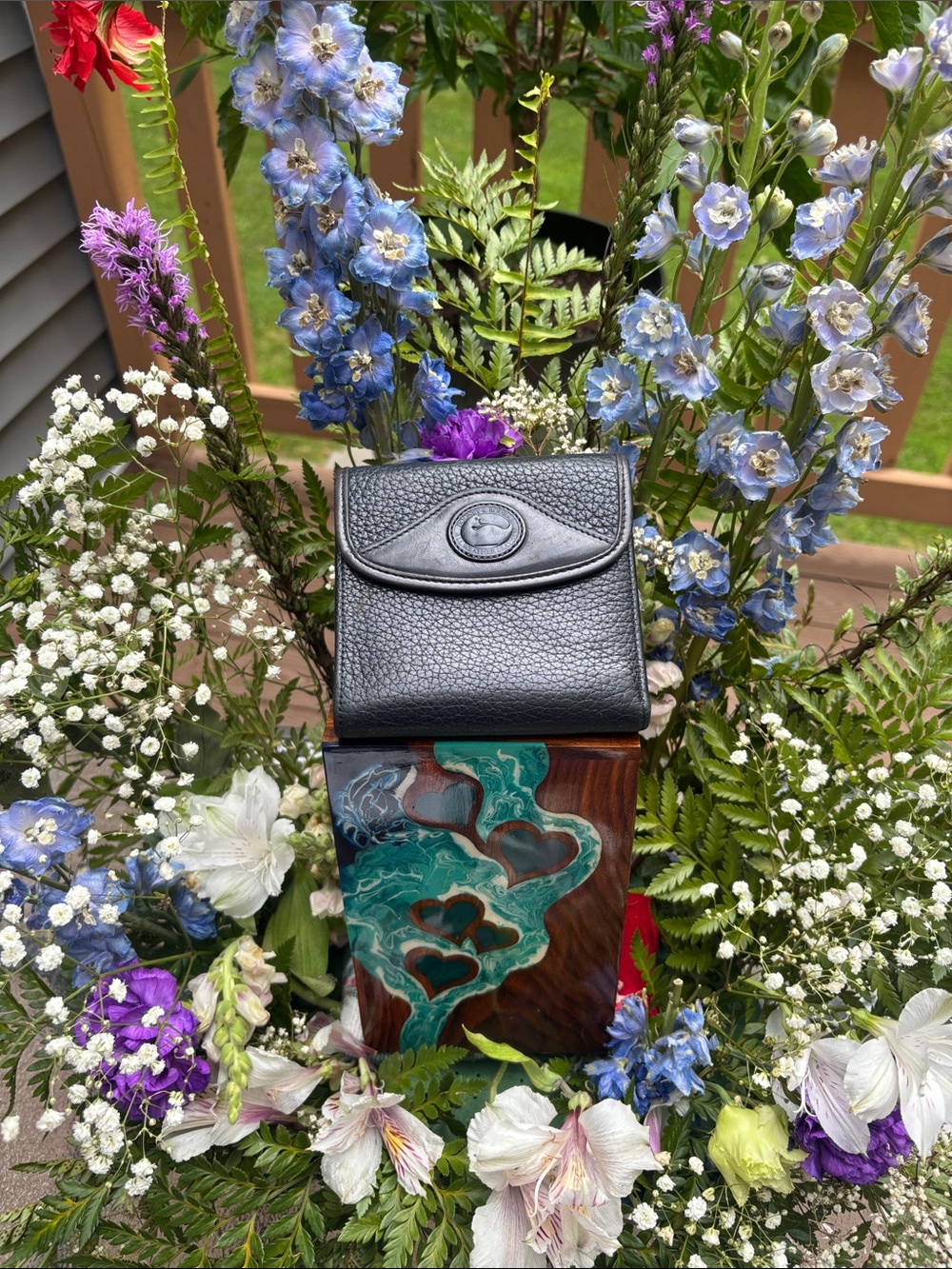 Vintage Dooney and Burke Black Leather  Wallet
